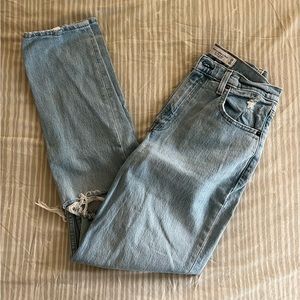 a&f curve love 90’s ultra high rise straight jeans